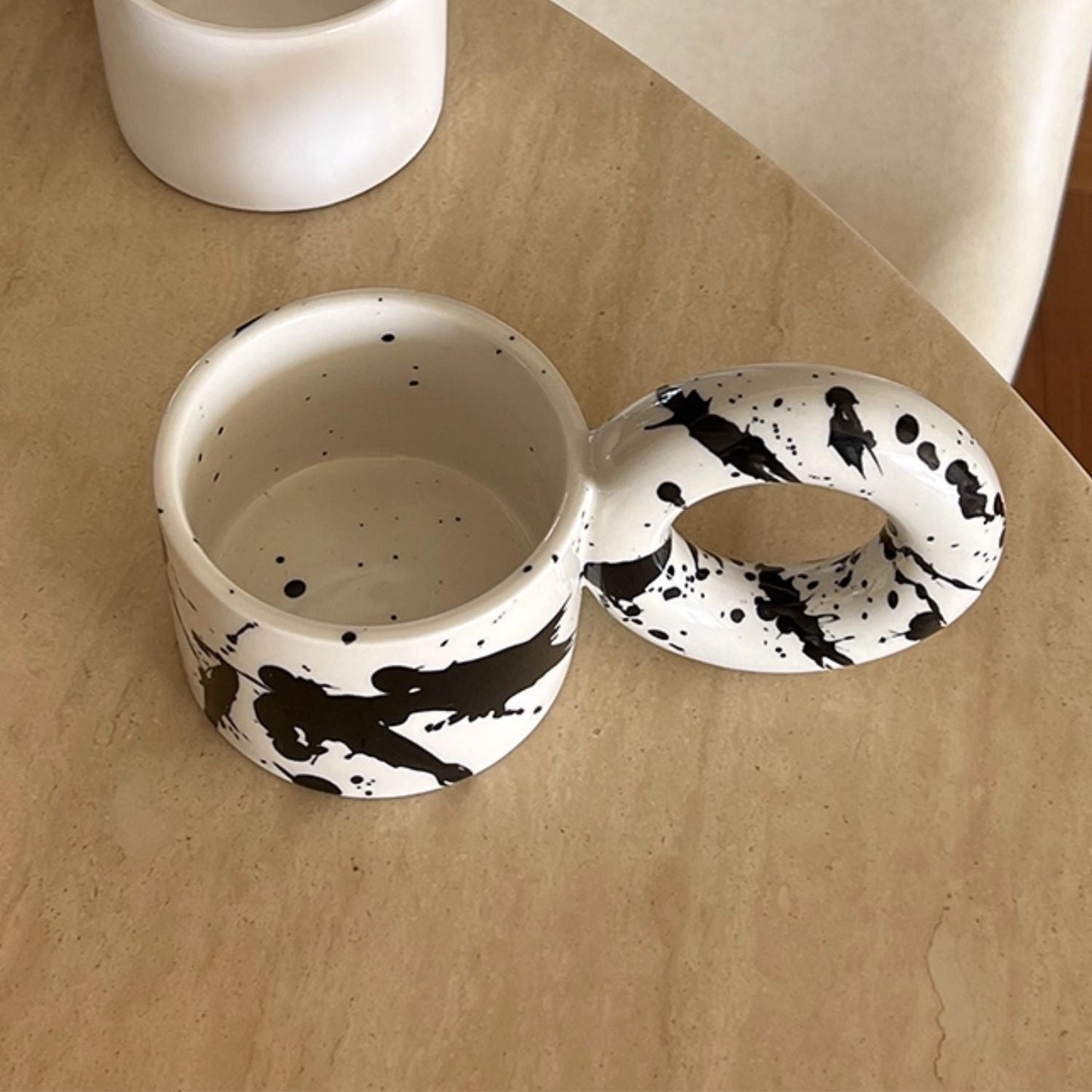 Tazon Mug Cerámica Tinta Donuts 250ml Santú Home & Deco3#Blanco