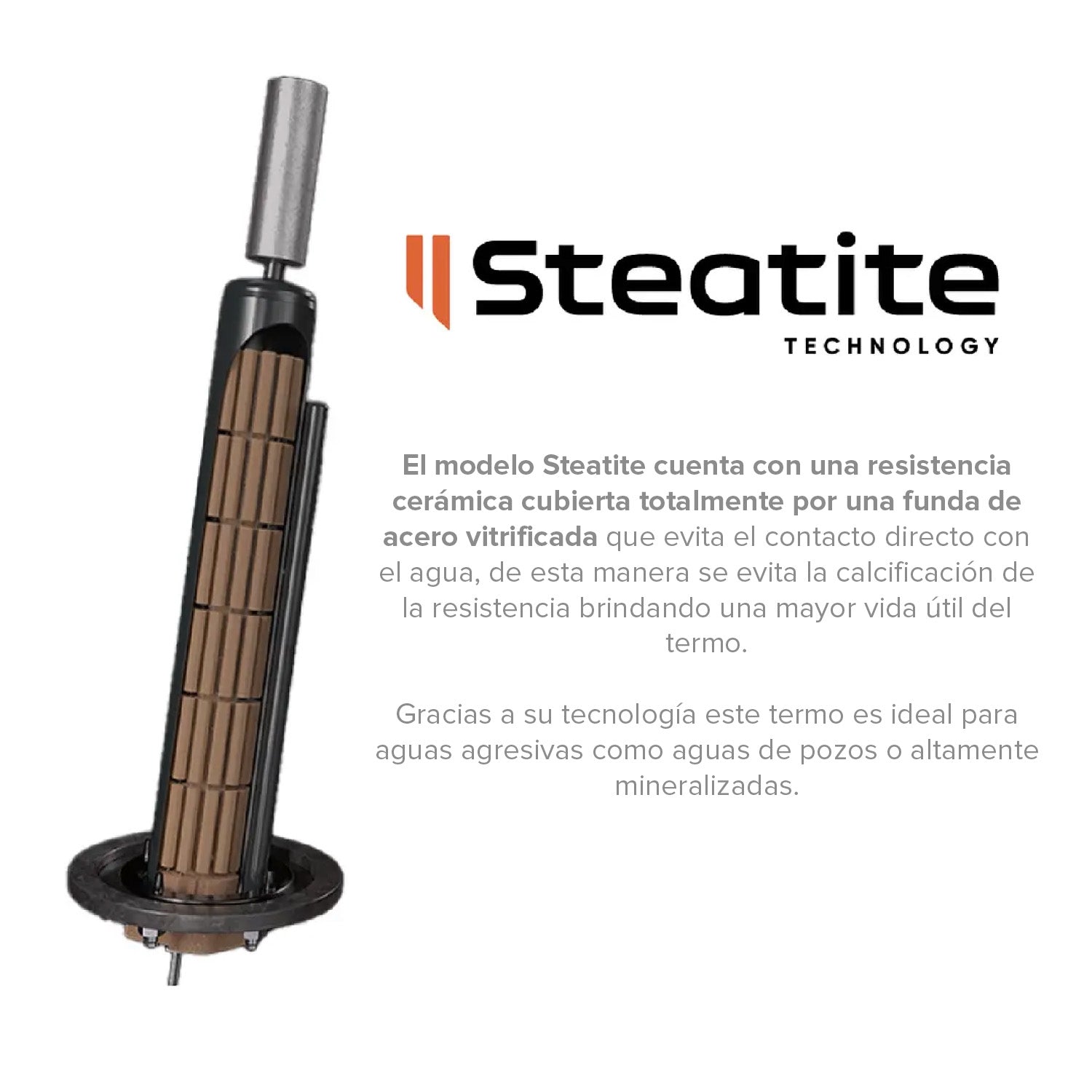 Termo Eléctrico Steatite 100 Lts Atlantic8#Blanco
