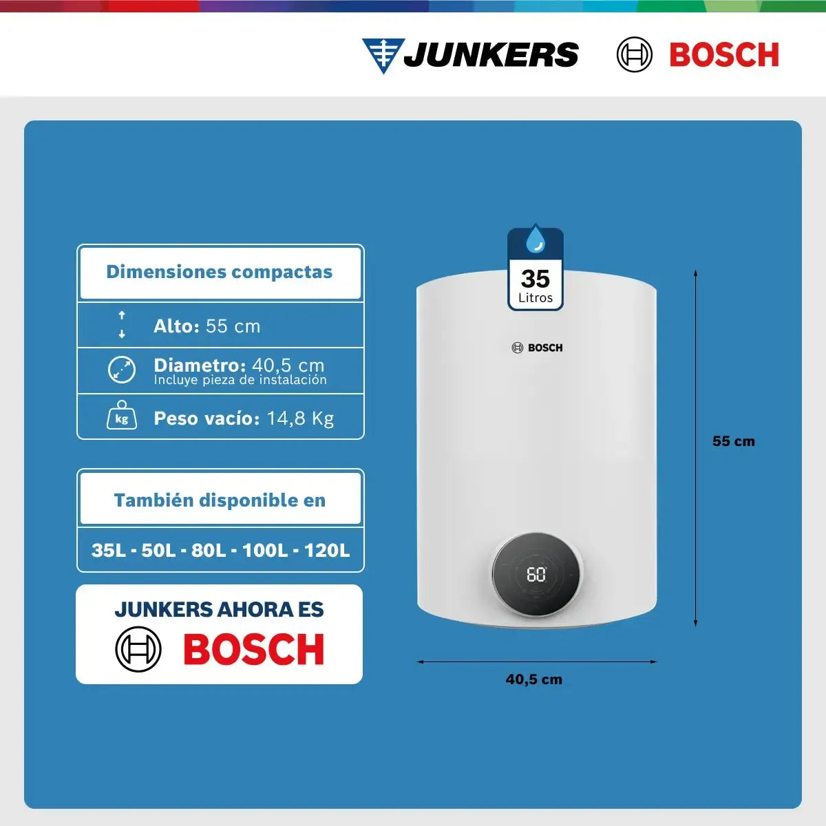Termo eléctrico 35 litros Tronic 4000 T-Termos