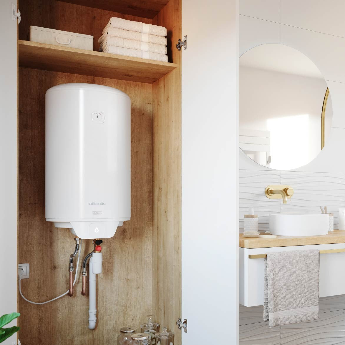 Termo Eléctrico Opro + 50 Lts Atlantic3#Blanco