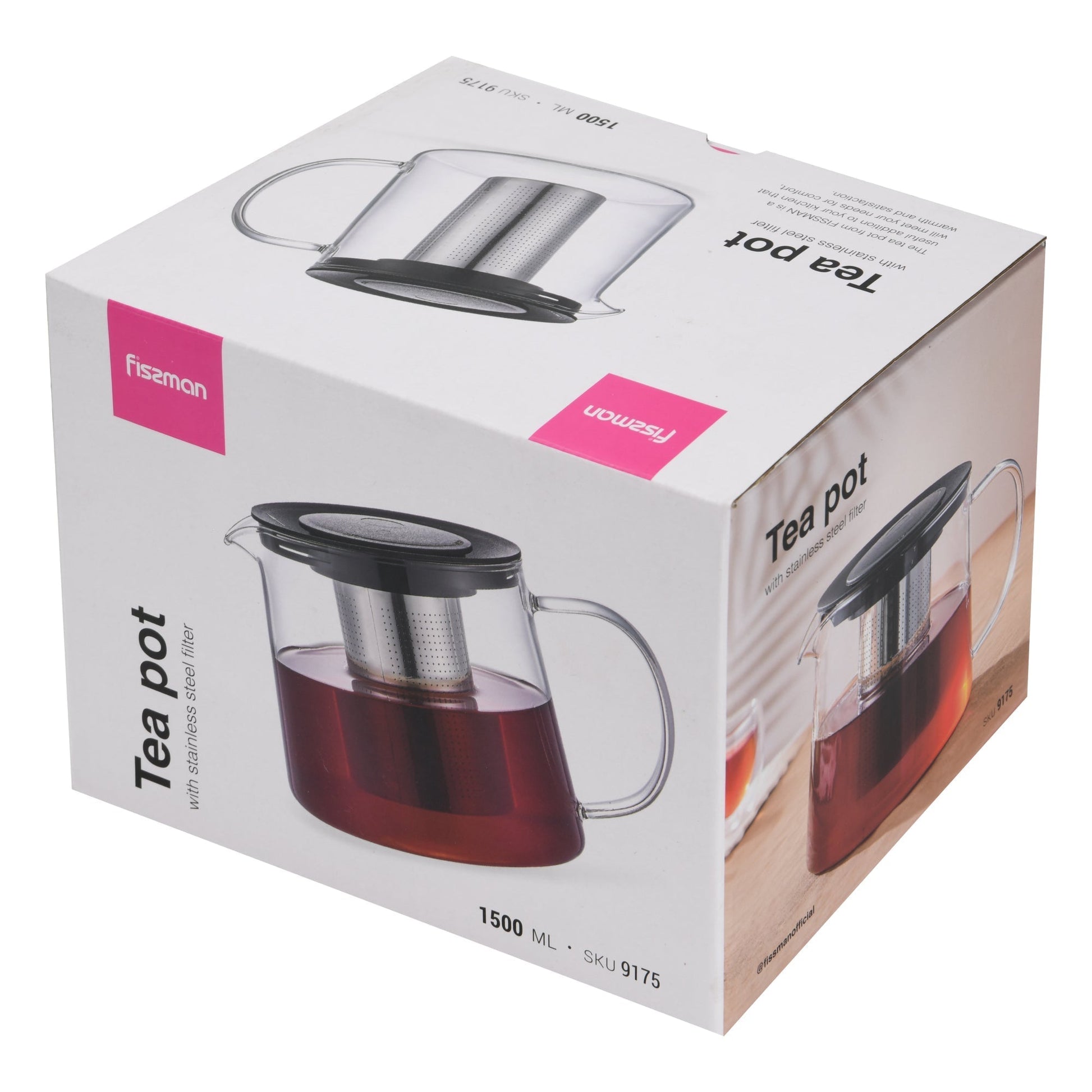 Tetera De Vidrio Con Infusor 1.5 Lts Fissman3#sin color