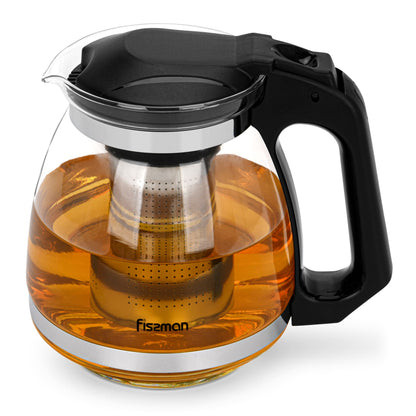 Tetera de Vidrio con Infusor Cental 1500 ml Fissman-Teteras