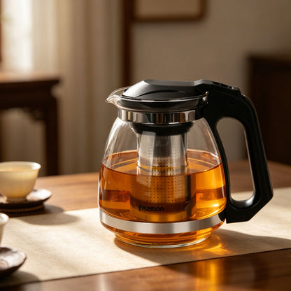 Tetera de Vidrio con Infusor Cental 1500 ml Fissman-Teteras