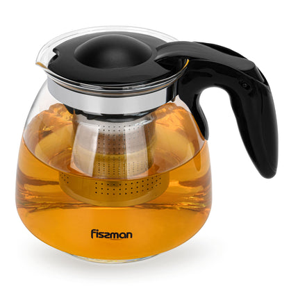 Tetera de Vidrio con Infusor Cental 900 ml Fissman-Teteras