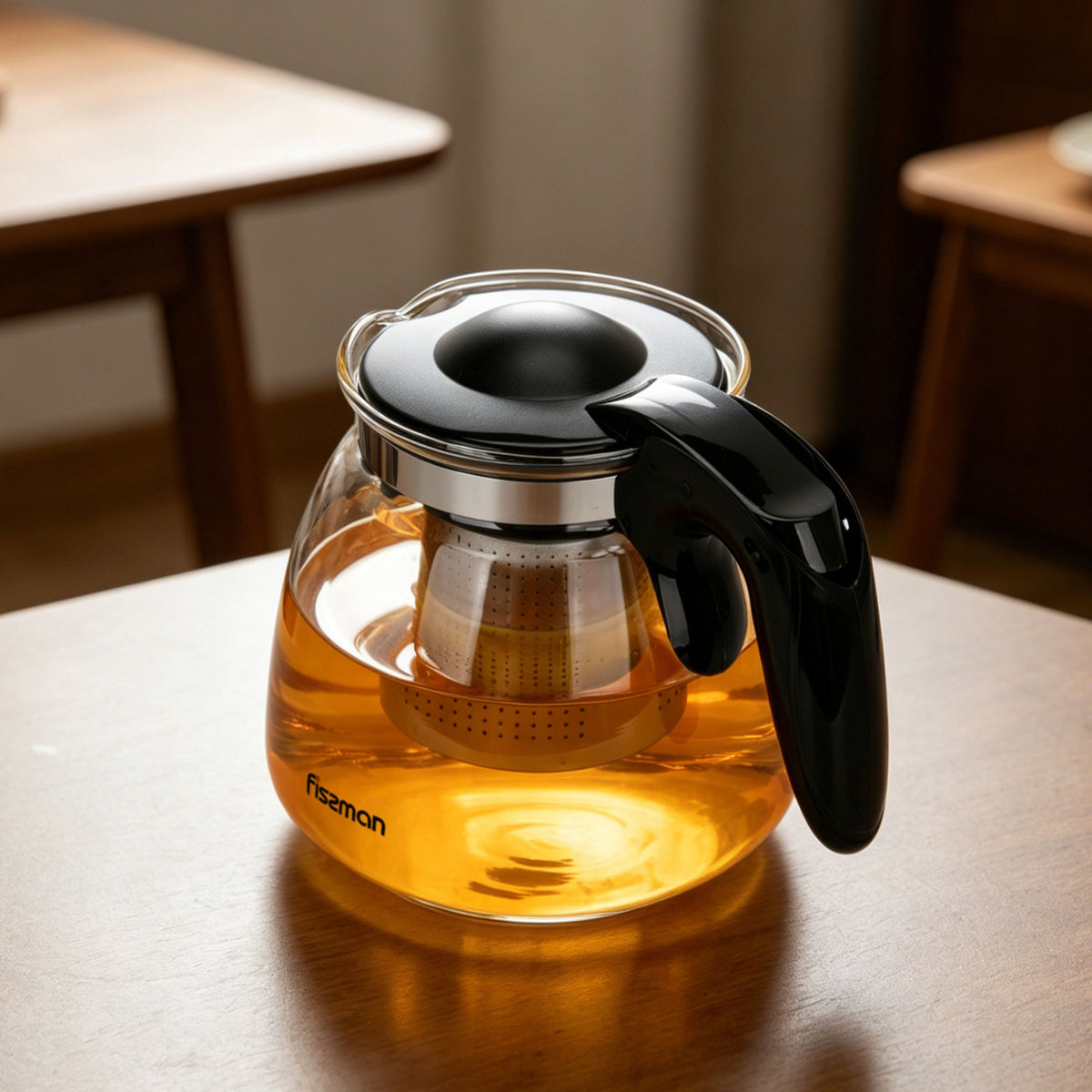 Tetera de Vidrio con Infusor Cental 900 ml Fissman-Teteras