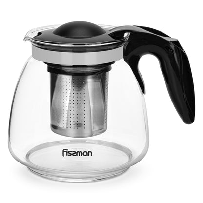 Tetera de Vidrio con Infusor Cental 900 ml Fissman-Teteras