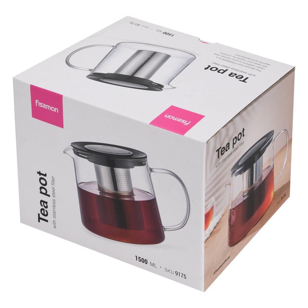 Tetera De Vidrio Con Infusor Central 1500 Ml Fissman5#Sin color
