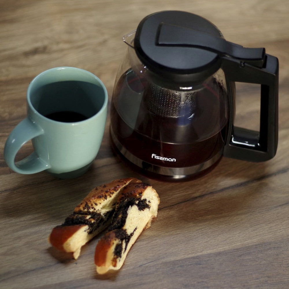 Tetera De Vidrio Con Infusor 1.6 Lts Fissman3#Sin color