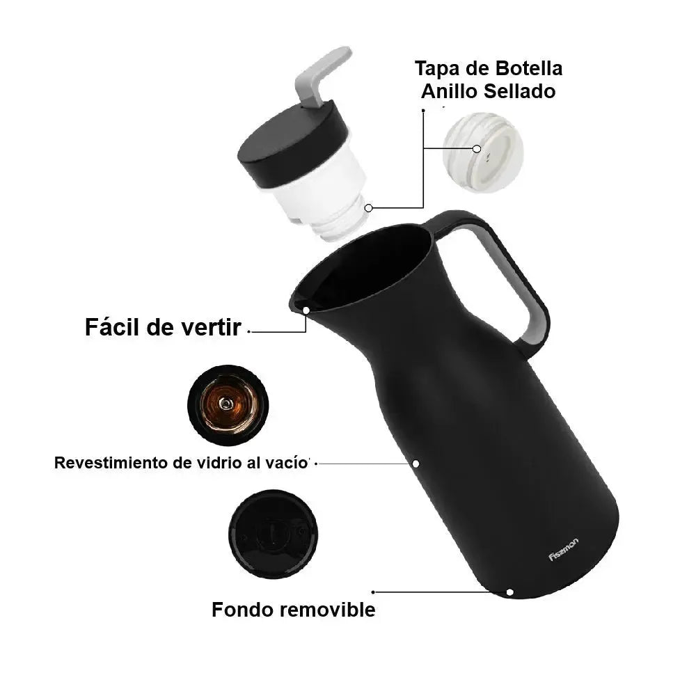 Thermo Jarra 1000 ml Negro con revestimiento de vidrio 2#undefined
