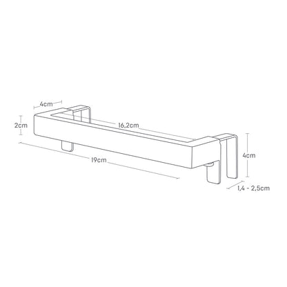Toallero de Puerta Ajustable Yamazaki3#Blanco