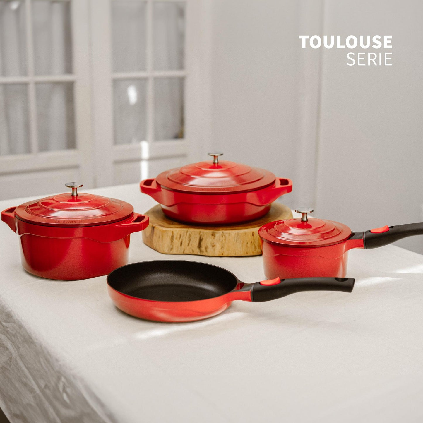Olla Antiadherente 24cm Toulouse Simplit2#Rojo