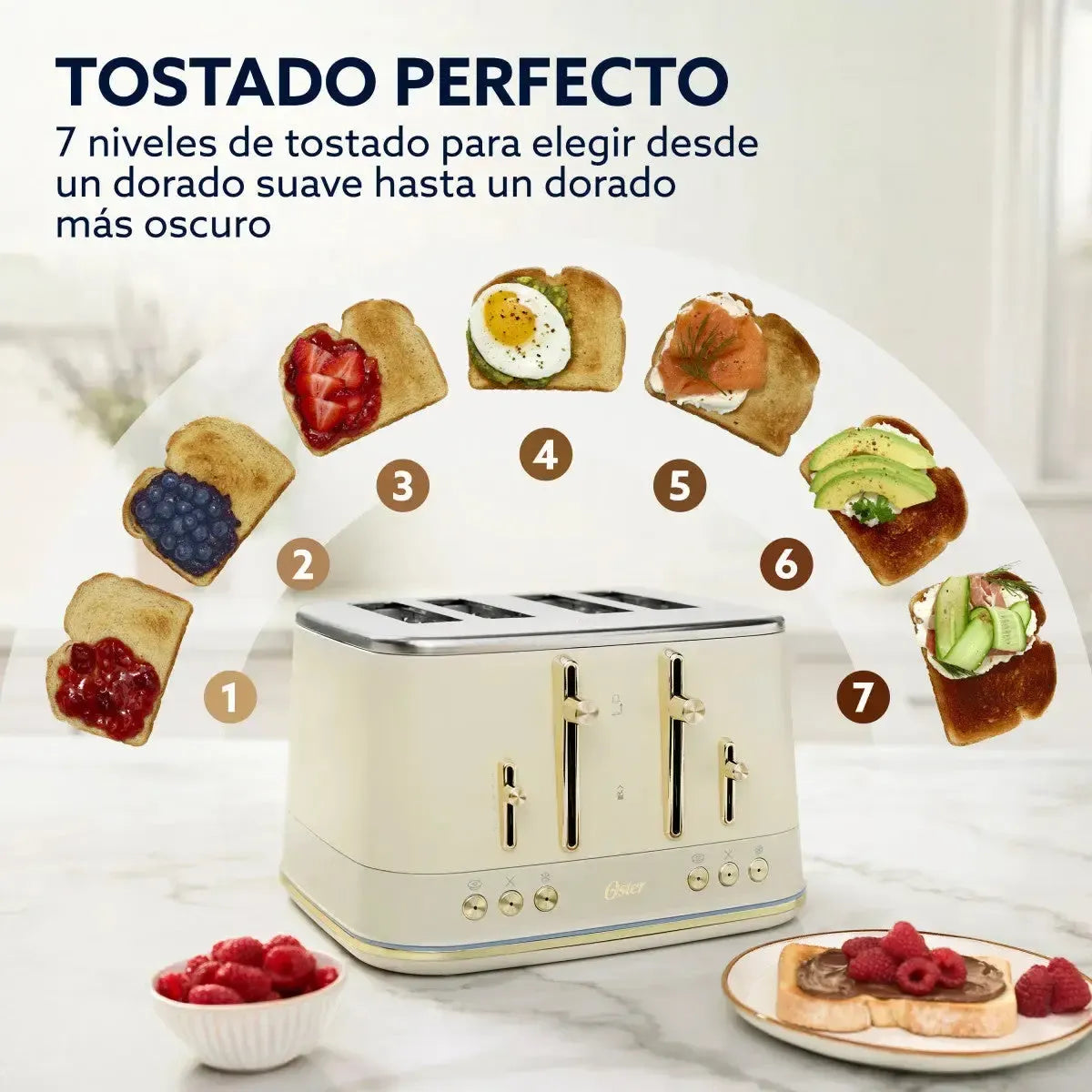 Tostador de Pan Premium 4 Rebanadas TSSTMNOM4S-052 Oster-Tostadores