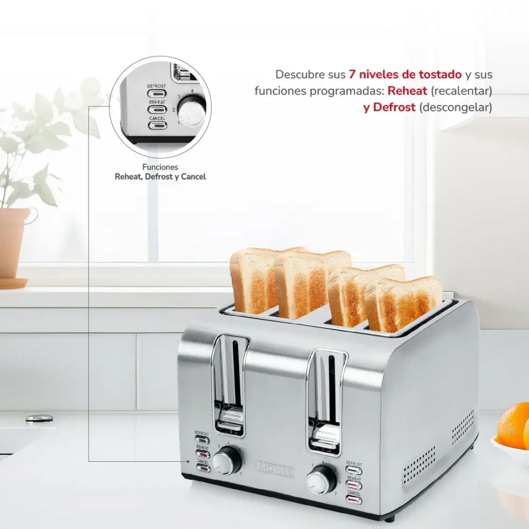 Tostador Eléctrico 4 Rebanadas TH-133i Thomas7#Metal