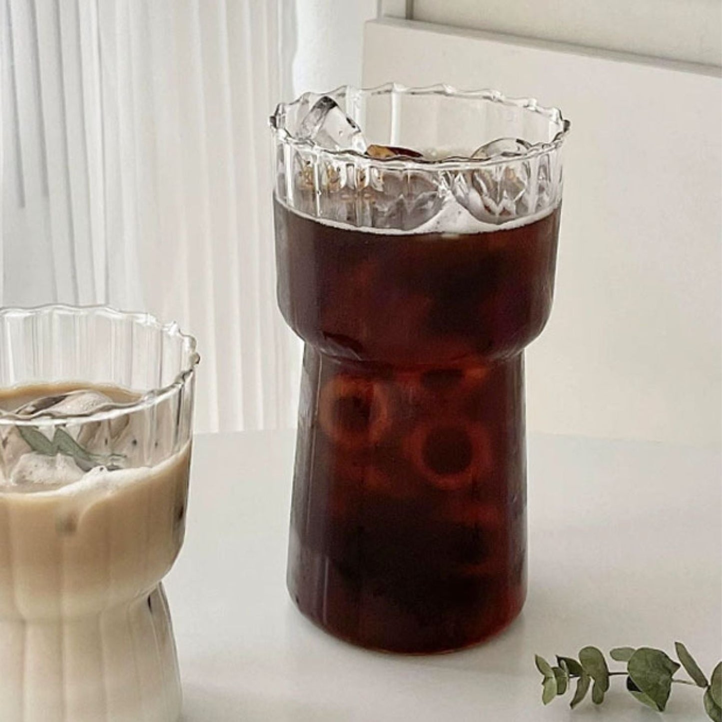 Vaso Estriado Alto 590ml Santú Home & Deco1#Blanco