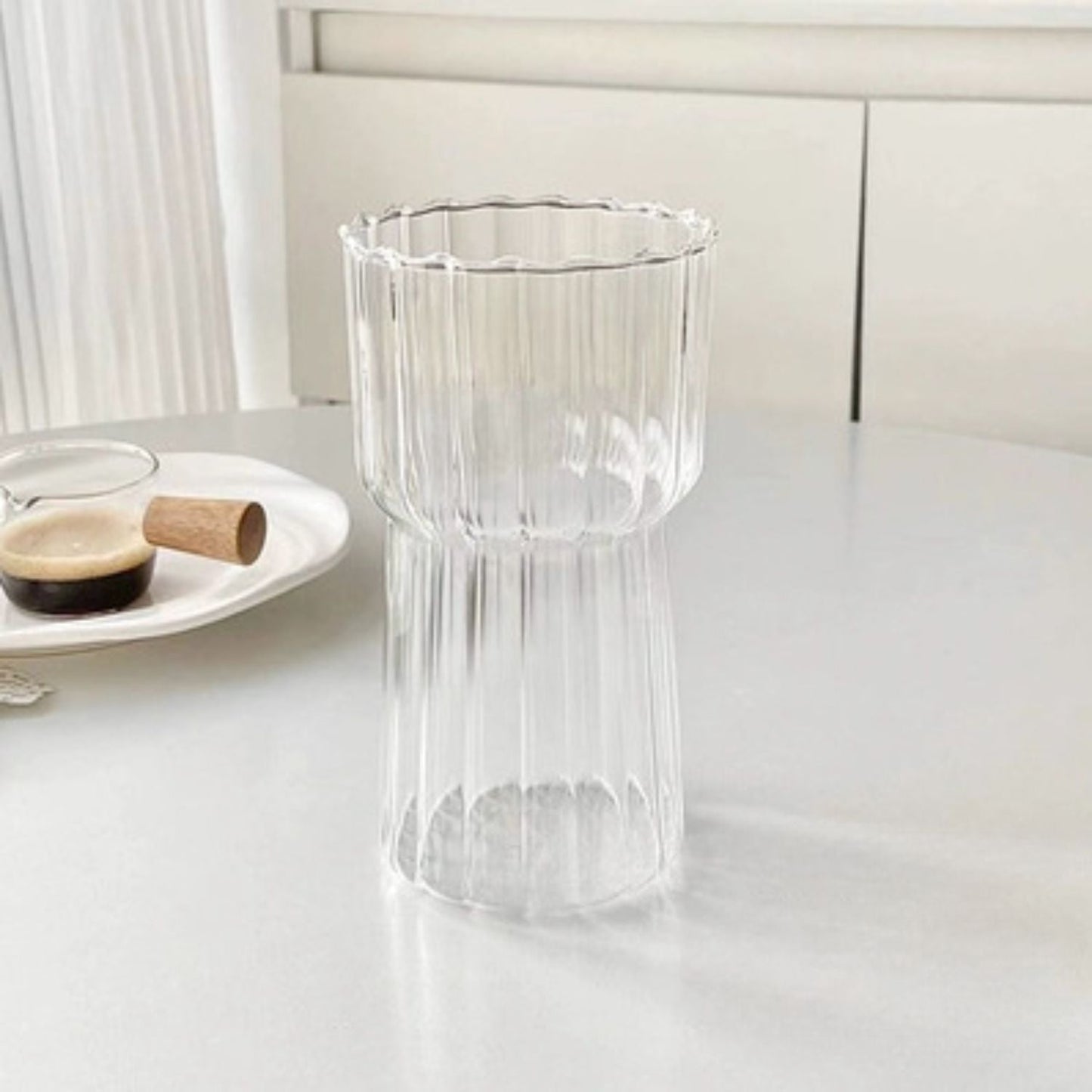 Vaso Estriado Alto 590ml Santú Home & Deco3#Blanco