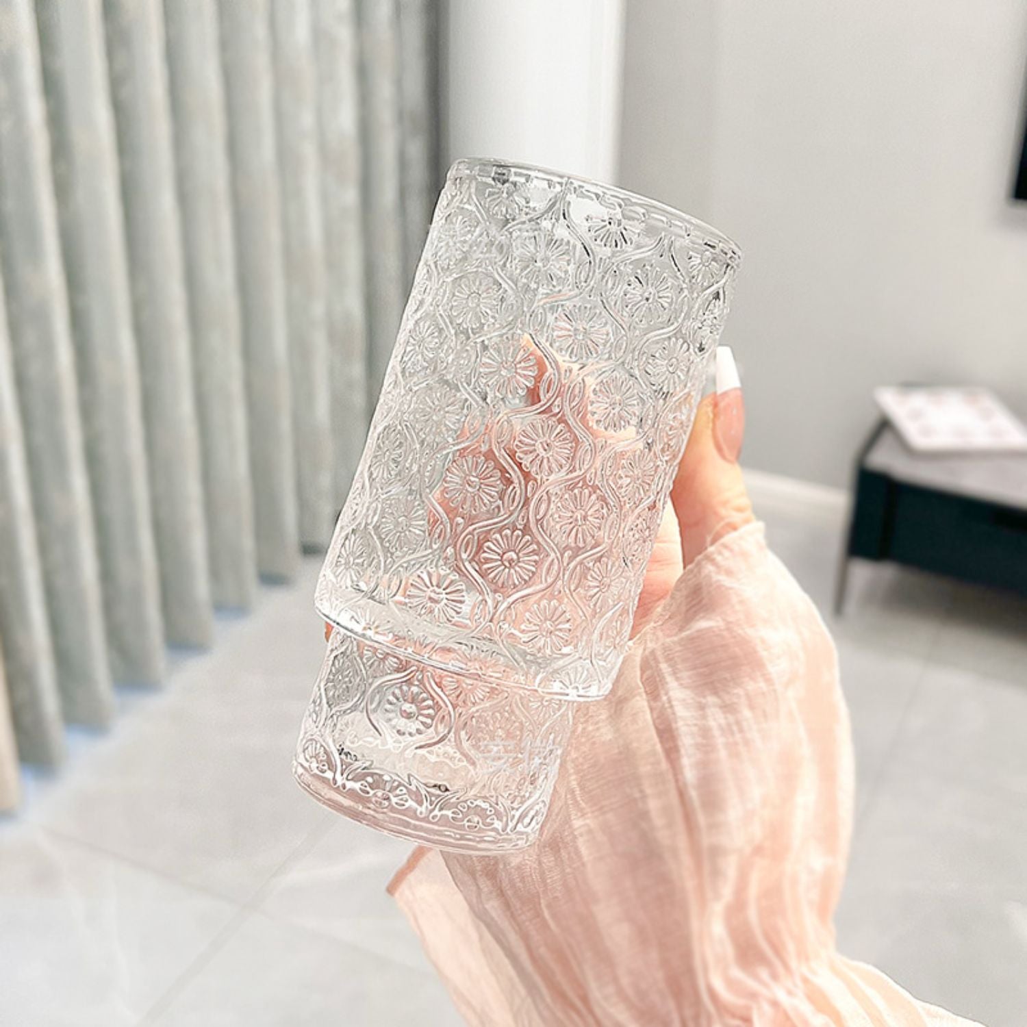 Vaso Vidrio Begonia 280ml Santú Home & Deco3#Blanco