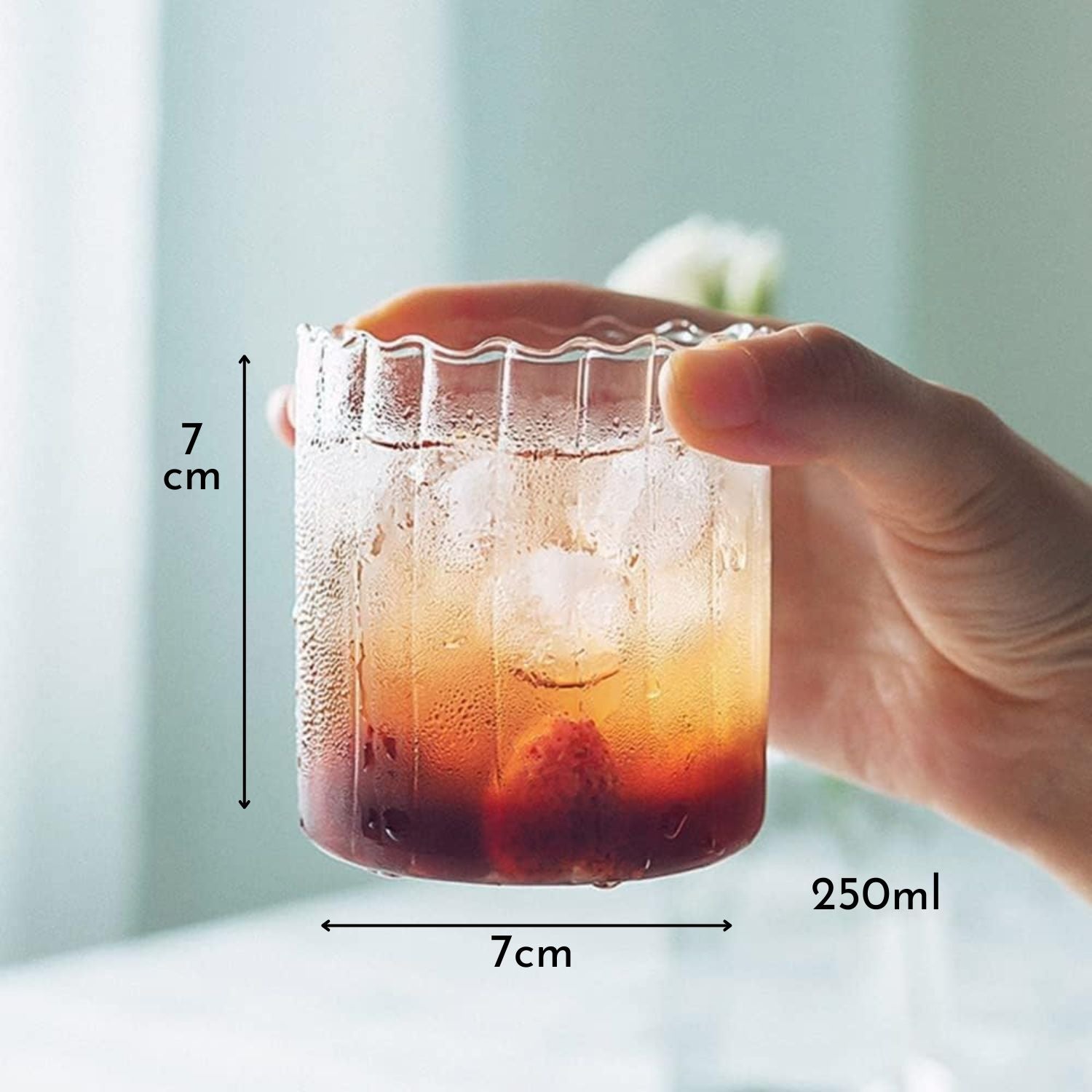 Set 4 Vasos Vidrio de Vertical Chic 180ml Santú Home & Deco3#Blanco