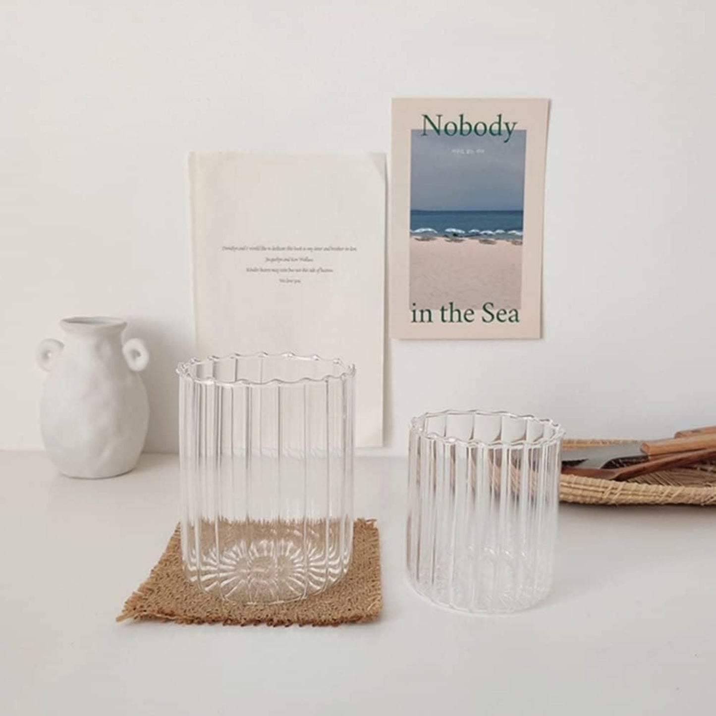 Set 4 Vasos Vidrio de Vertical Chic 350ml Santú Home & Deco7#Sin color
