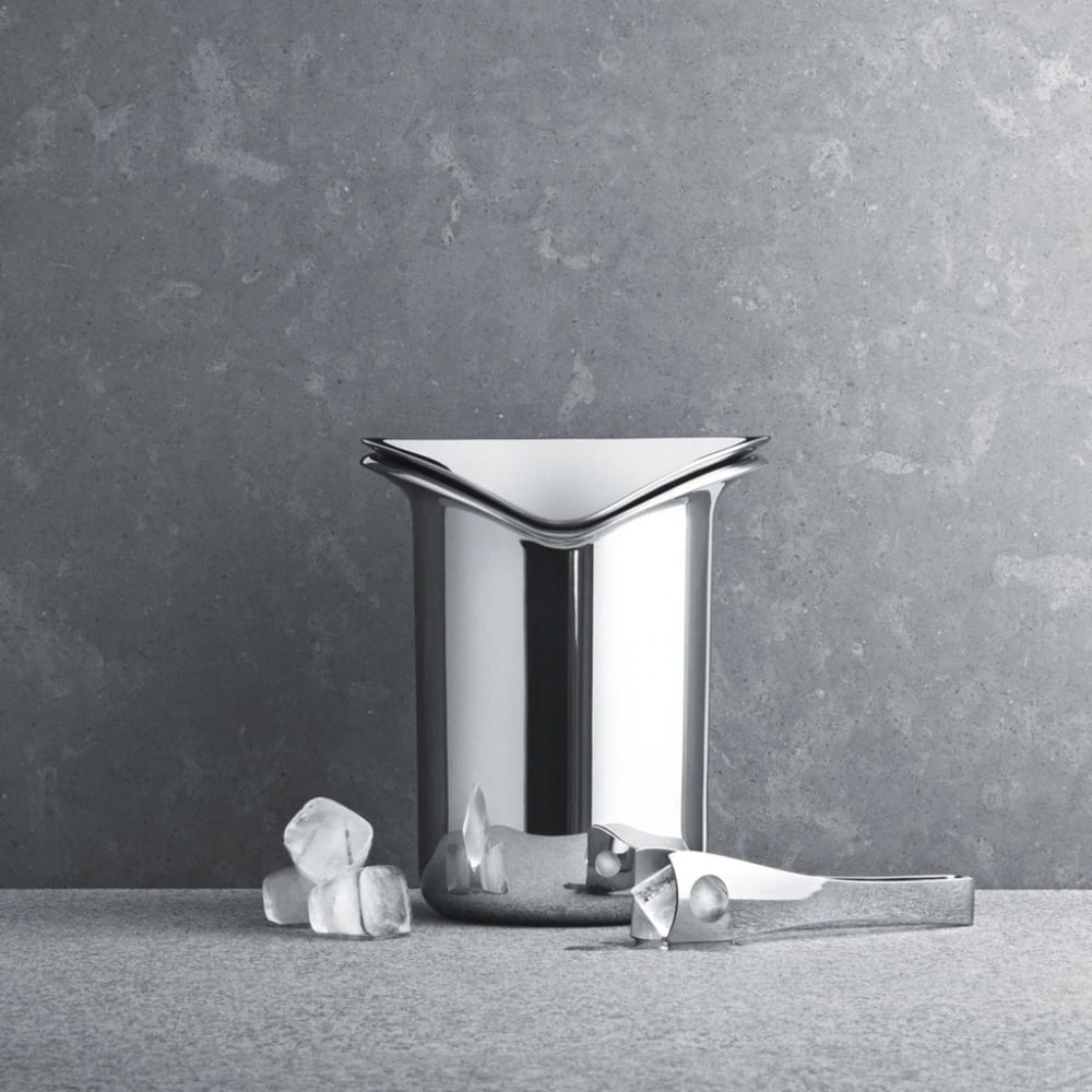 Hielera con pinzas WINE & BAR Georg Jensen1#Plata