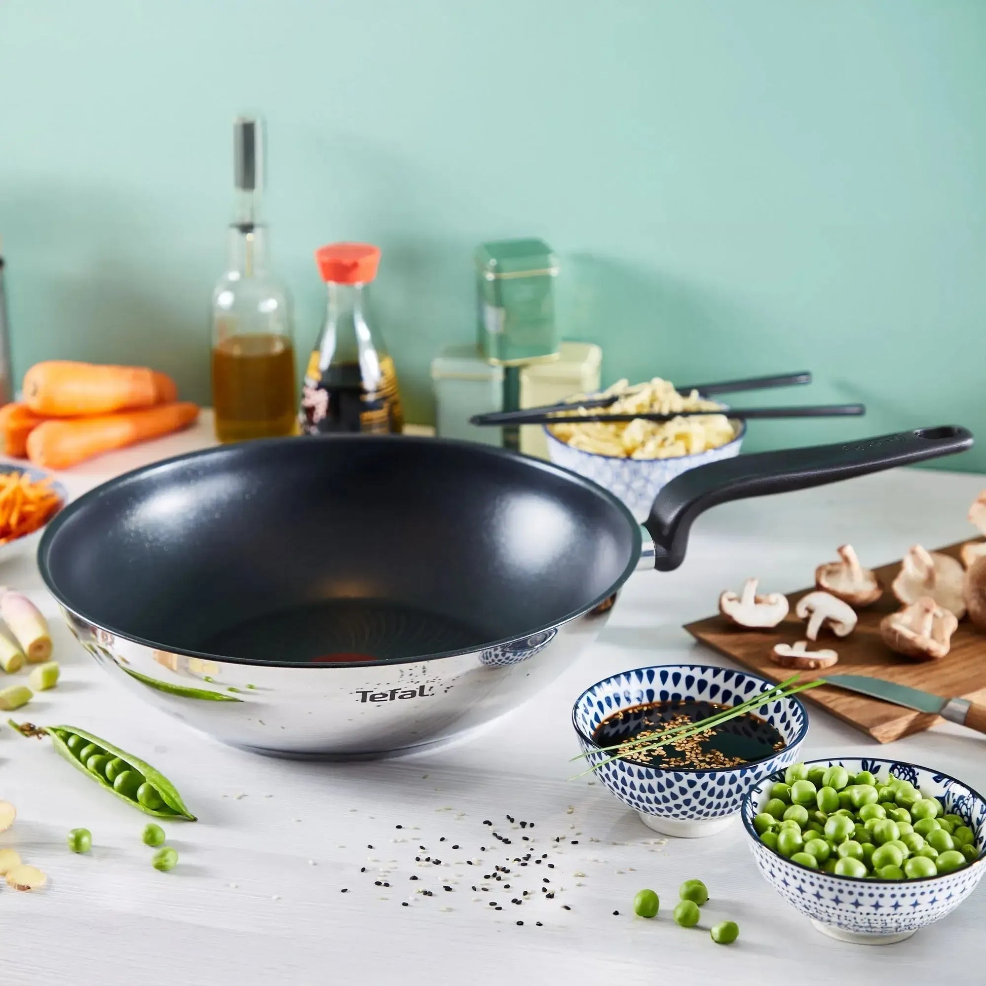 Wok 28 cm acero Inoxidable Primary Tefal1#Gris