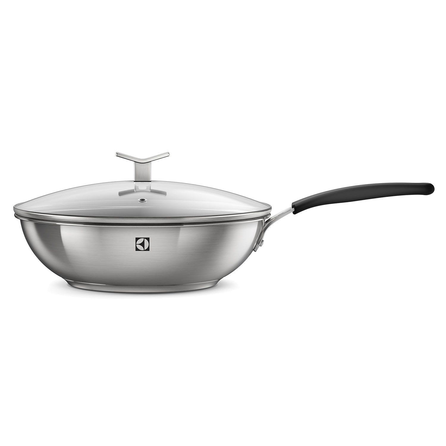 Wok Antiadherente con Tapa 28 cm Electrolux5#Gris