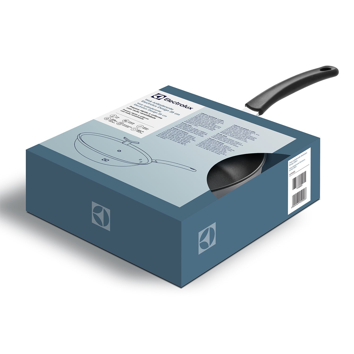 Wok Antiadherente con Tapa 28 cm Electrolux8#Gris