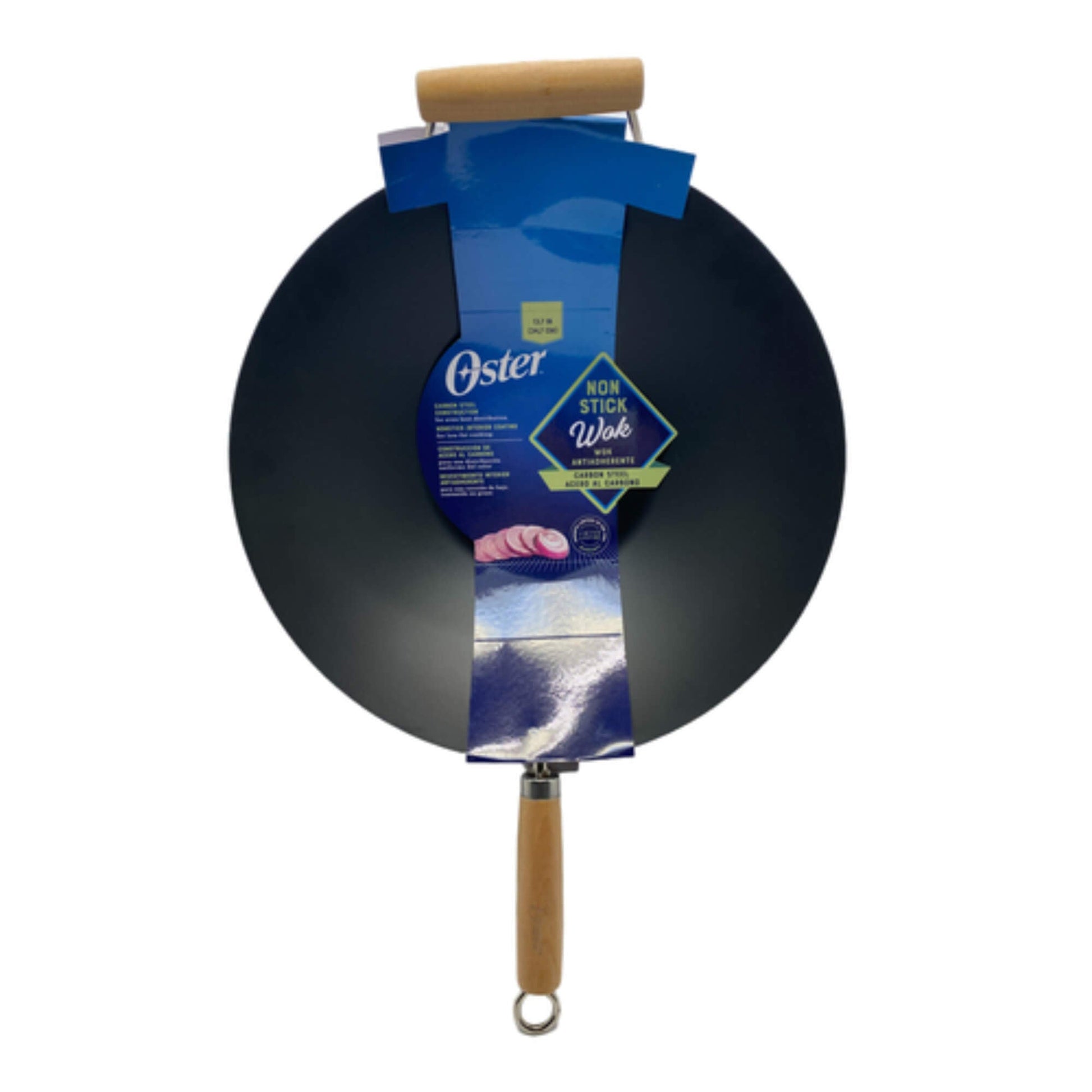 Wok Carbon Steel Findley 35 cm Oster4#Negro