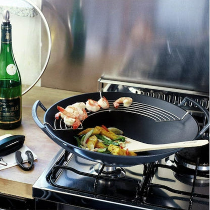Wok Con Tapa De Vidrio 36cm  Mate Le Creuset1#Negro