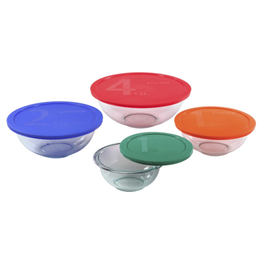 Set De 4 Bowl Vidrio Con Tapa Prepware Pyrex – Kitchen Center