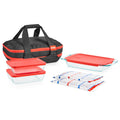 Set De 3 Fuentes Rectangulares Con Tapa y Bolso Portables Pyrex1#Sin Color