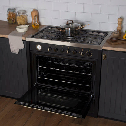 Cocina a Gas Deluxe Vintage 90 5 Quemadores FDV-Kitchen Center