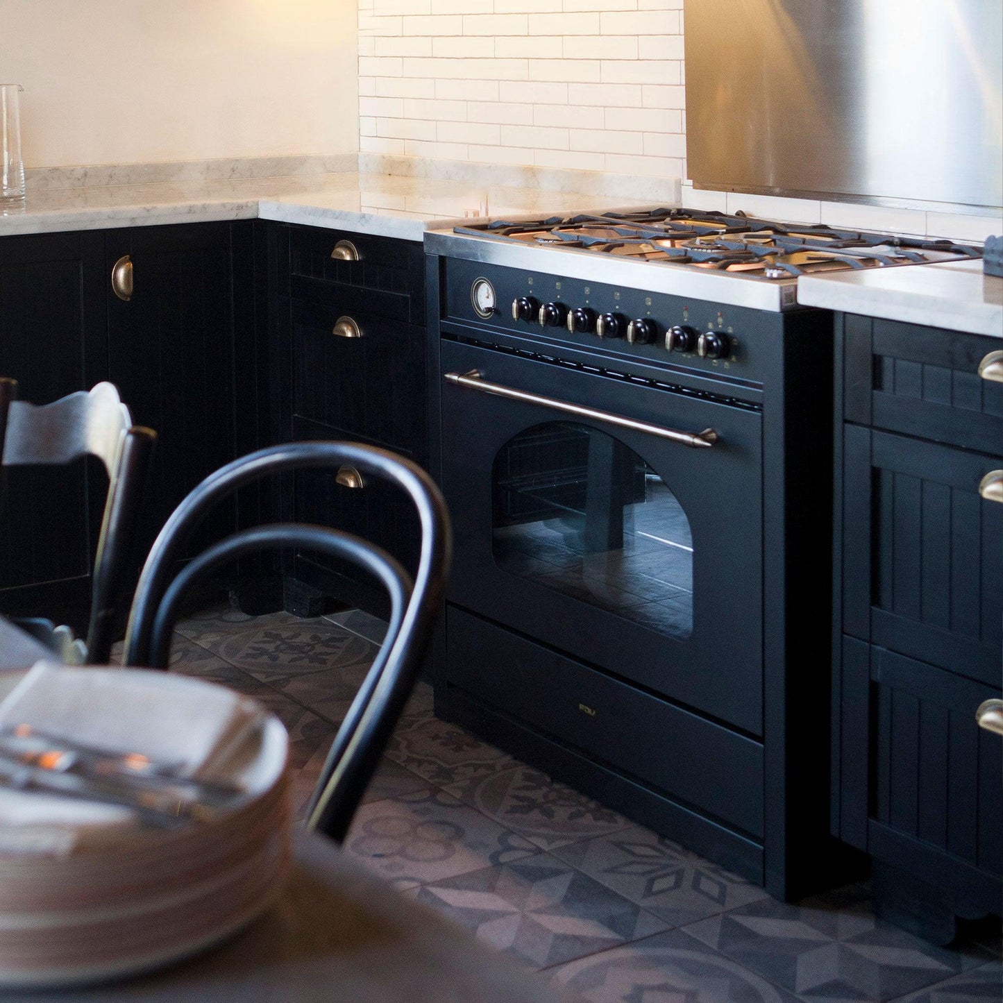 Cocina a Gas Deluxe Vintage 90 5 Quemadores FDV-Kitchen Center