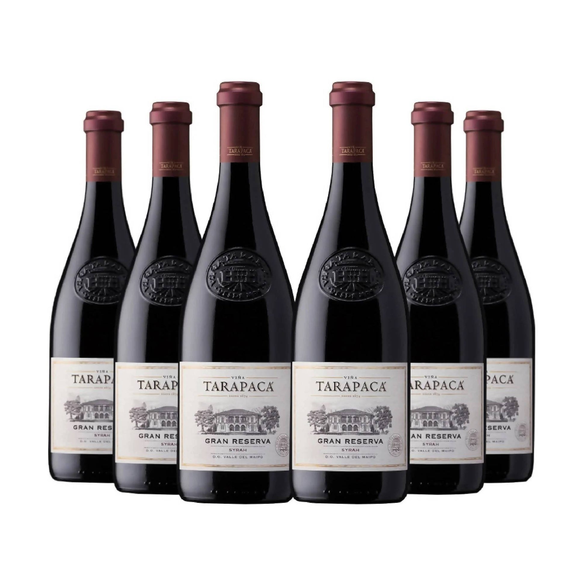 6 Vinos Tarapaca Gran Reserva Syrah2#Sin color