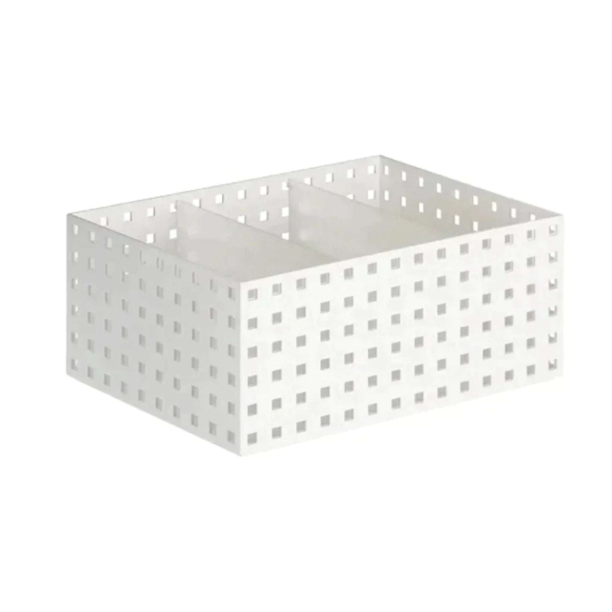 Canasto Organizador para Cajón 28 x 21 cm1#Blanco / Blanco