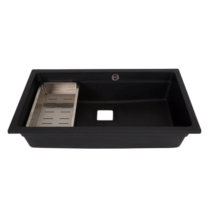 Lavaplatos Sobre Cubierta Deluxe Granito Negro FDV-Kitchen Center