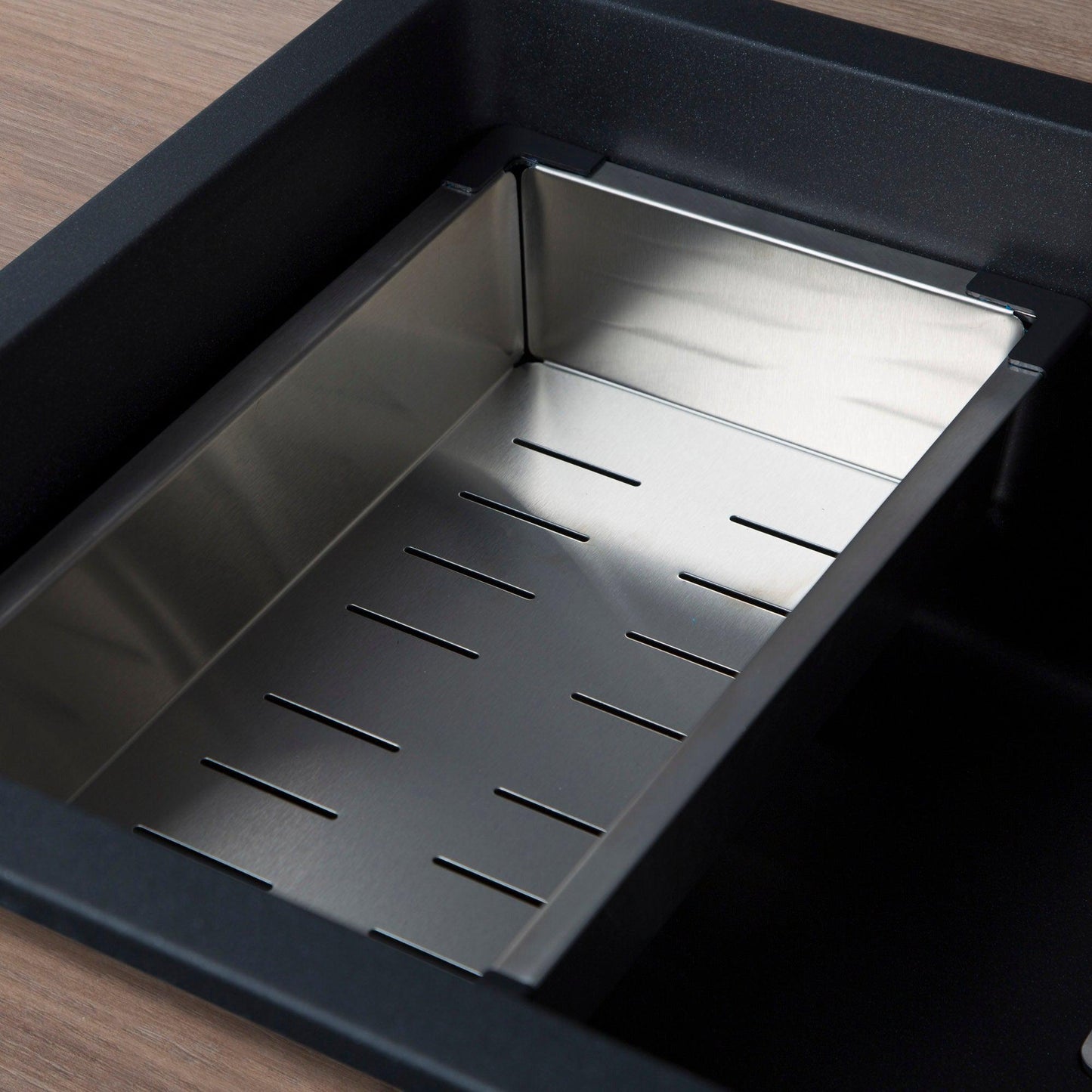 Lavaplatos Sobre Cubierta Deluxe Granito Negro FDV-Kitchen Center