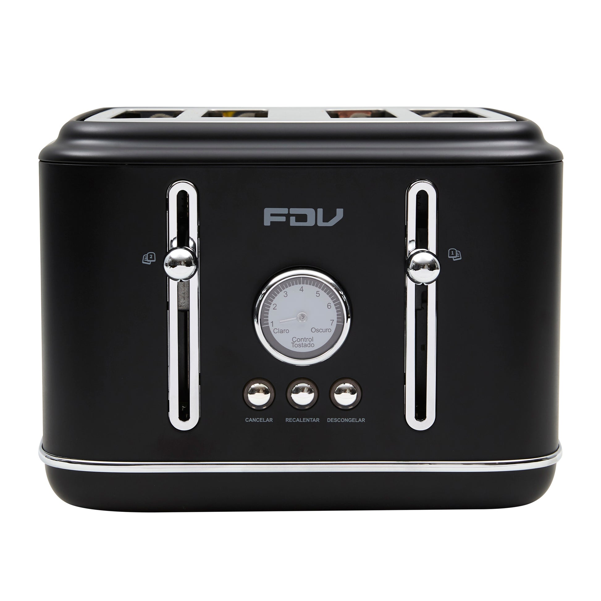 Tostador 4 Rebanadas Iconic Black FDV-Kitchen Center