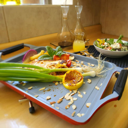 Set Protector Mesa + Bandeja Asadora1#Rojo