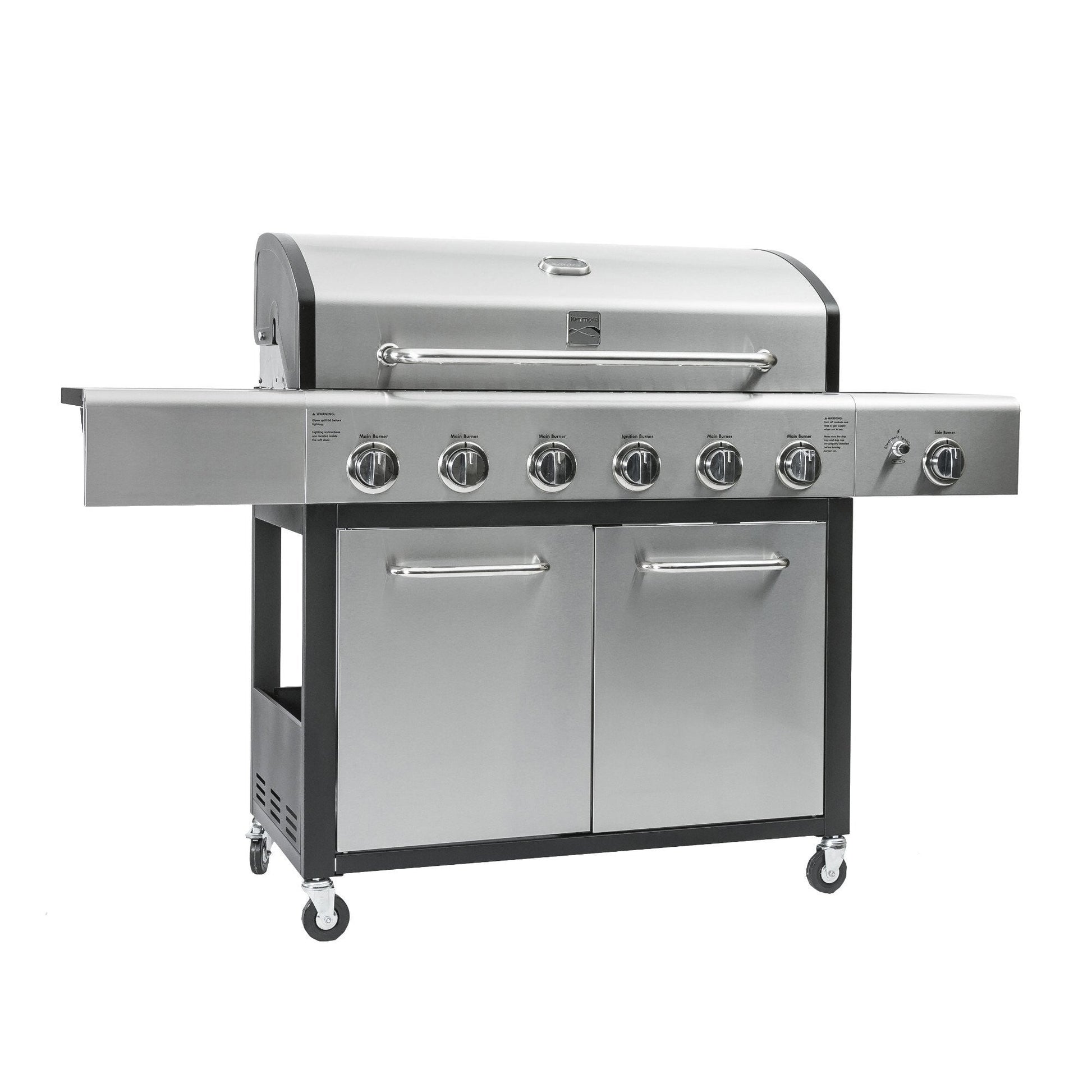 Parrilla Gas 6 Quemadores + Quemador Lateral KE-P47223-N Kenmore.7#Acero