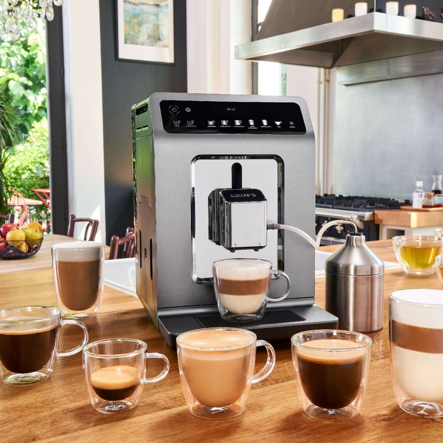 Cafetera Espresso Evidence Plus + Lechero Krups3#Acero