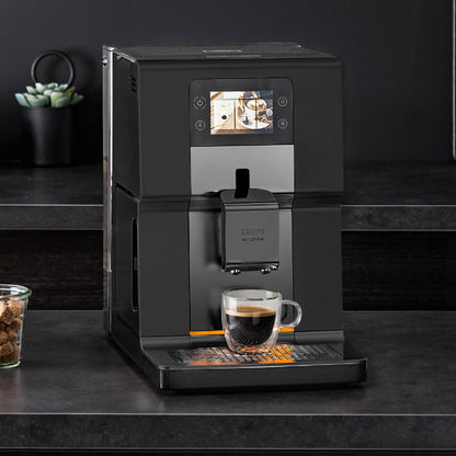 Cafetera Espresso Intuition Preference Touch + Lechero Krups6#Negro