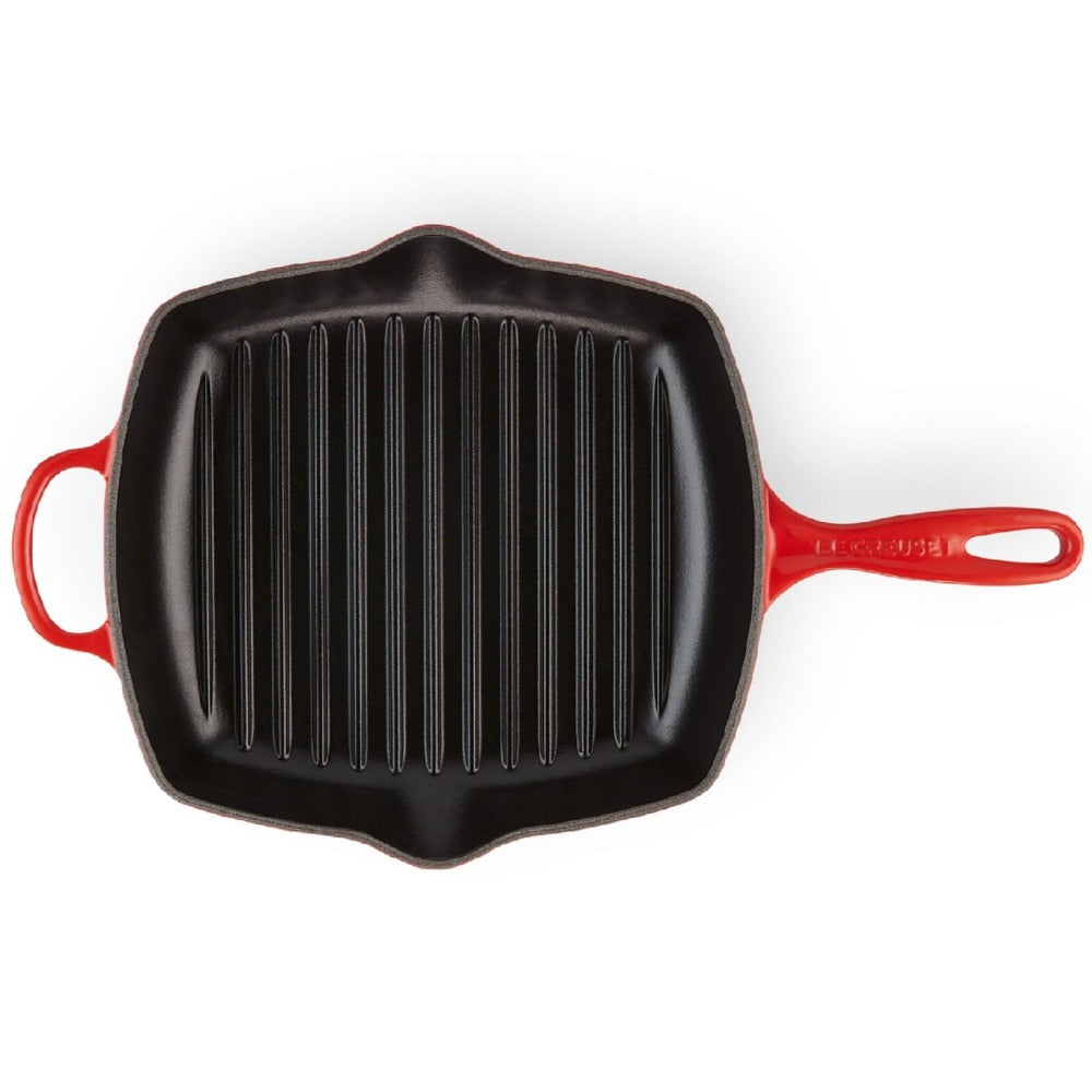 Sartén Grill Cuadrada 26cm Hierro Fundido Le Creuset4#Rojo