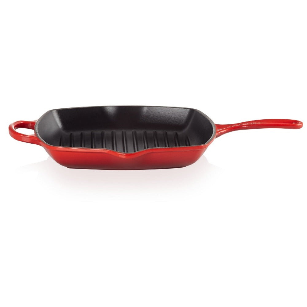 Sartén Grill Cuadrada 26cm Hierro Fundido Le Creuset3#Rojo