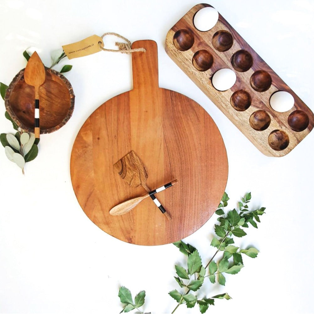 Huevera de Madera Acacia3#Madera