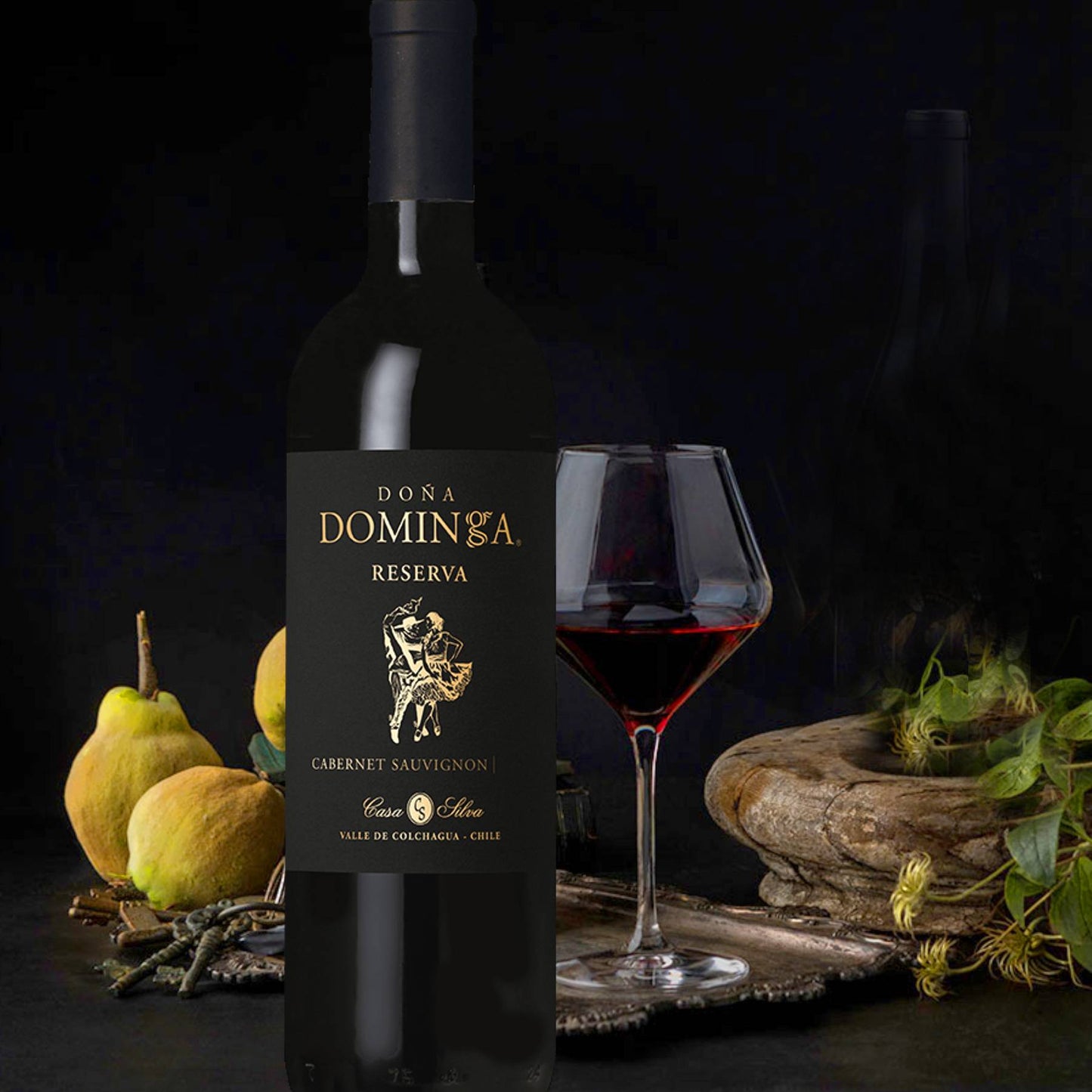 6 Vinos Doña Dominga Black Reserva Cabernet Sauvignon1#Sin Color