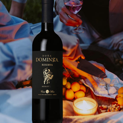 6 Vinos Doña Dominga Black Reserva Merlot1#Sin Color