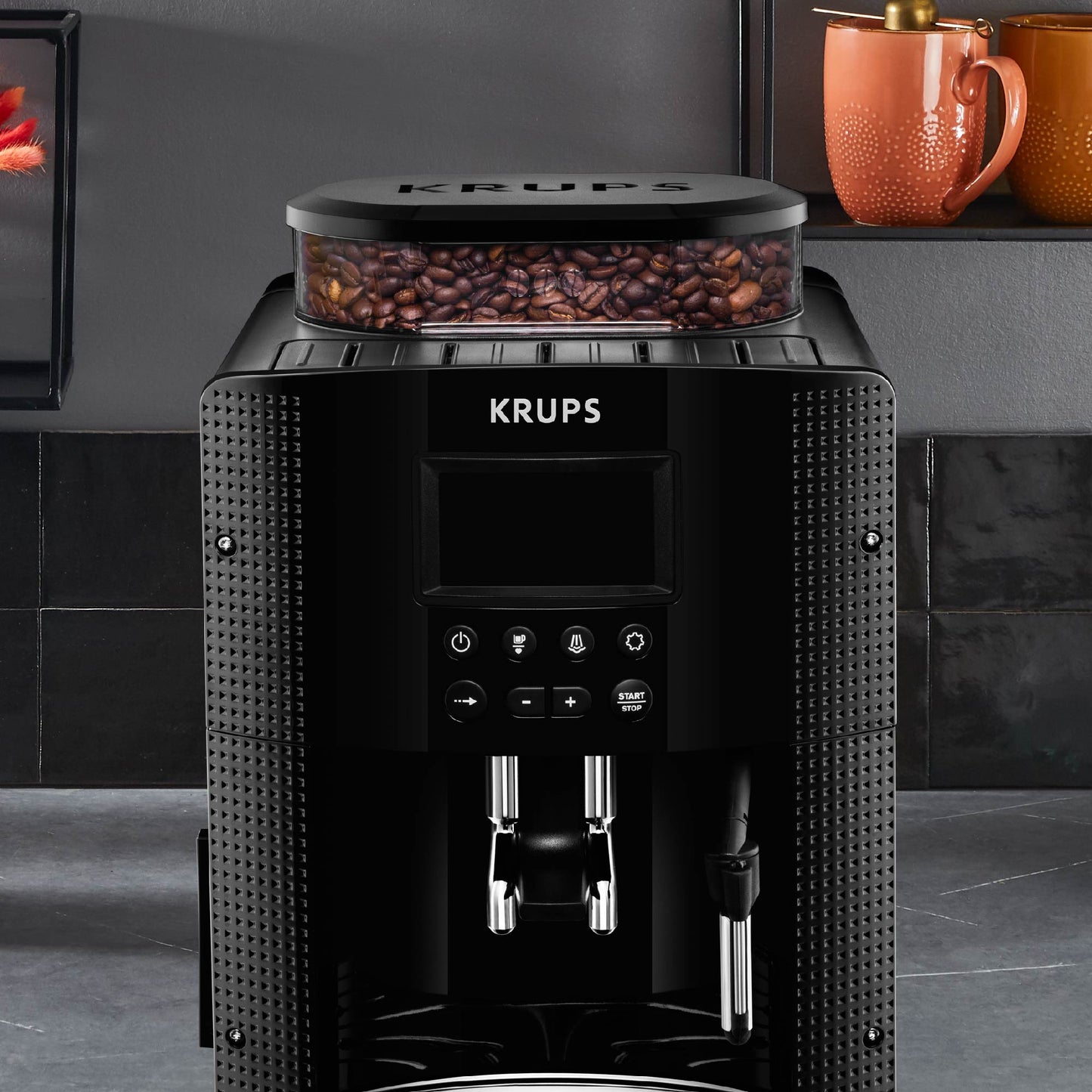 Cafetera Espresso Full Auto Display Krups6#Negro