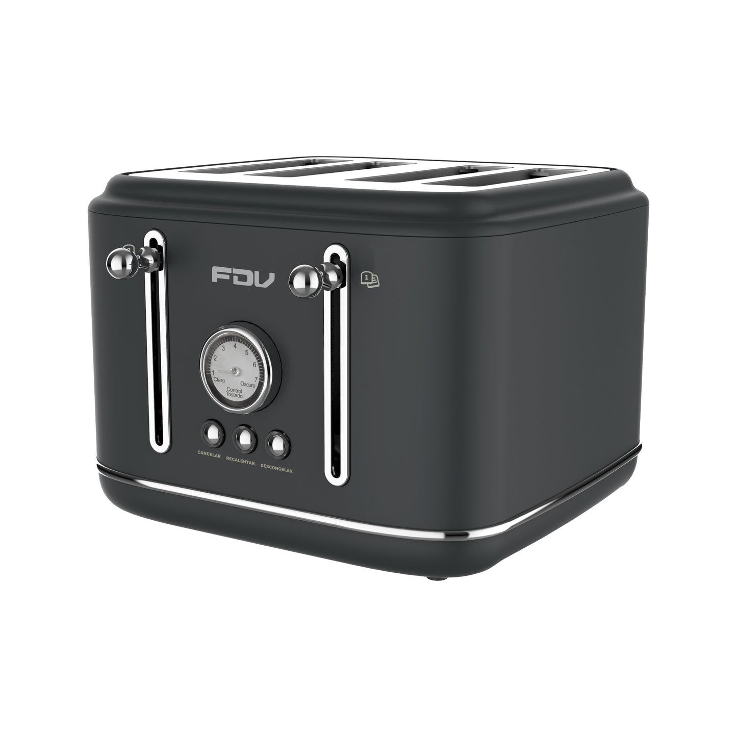 Tostador 4 Rebanadas Iconic Black FDV-Kitchen Center