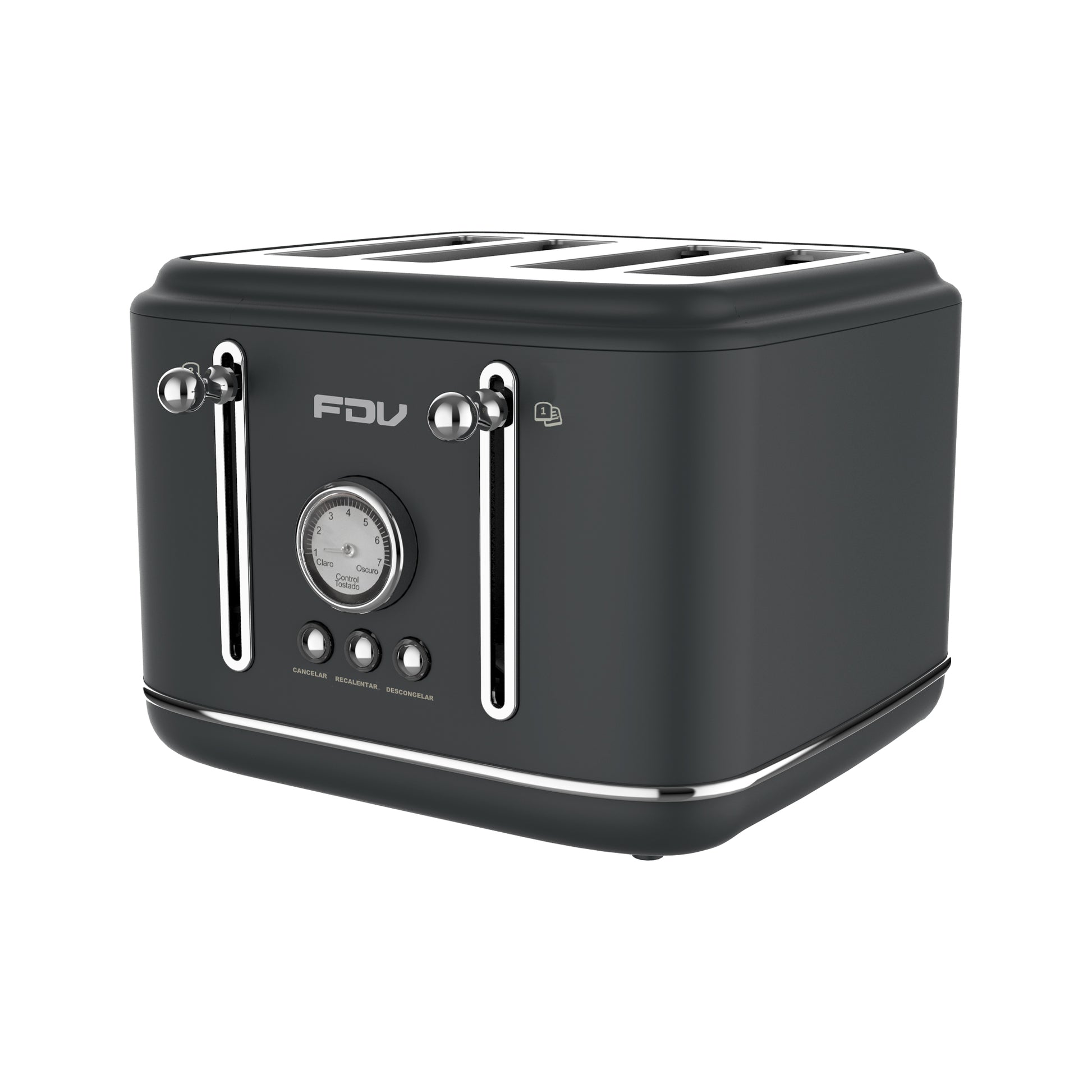 Tostador 4 Rebanadas Iconic Black FDV-Kitchen Center