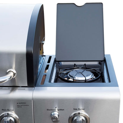 Parrilla Gas 4 Quemadores + Q Lateral  KE-P34611-N Kenmore.7#Acero